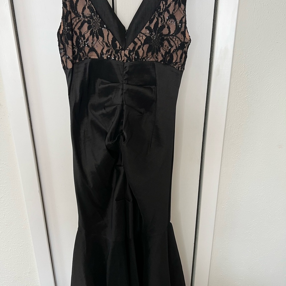 R&M Richards Black Sequin Lace Dress